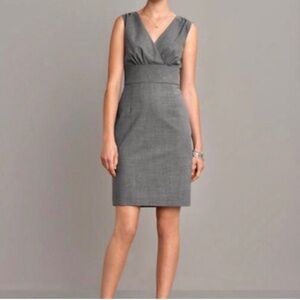 Banana Republic Size 6 Gray Empire Dress Women’s Wool‎ Blend Stretch Sleeveless